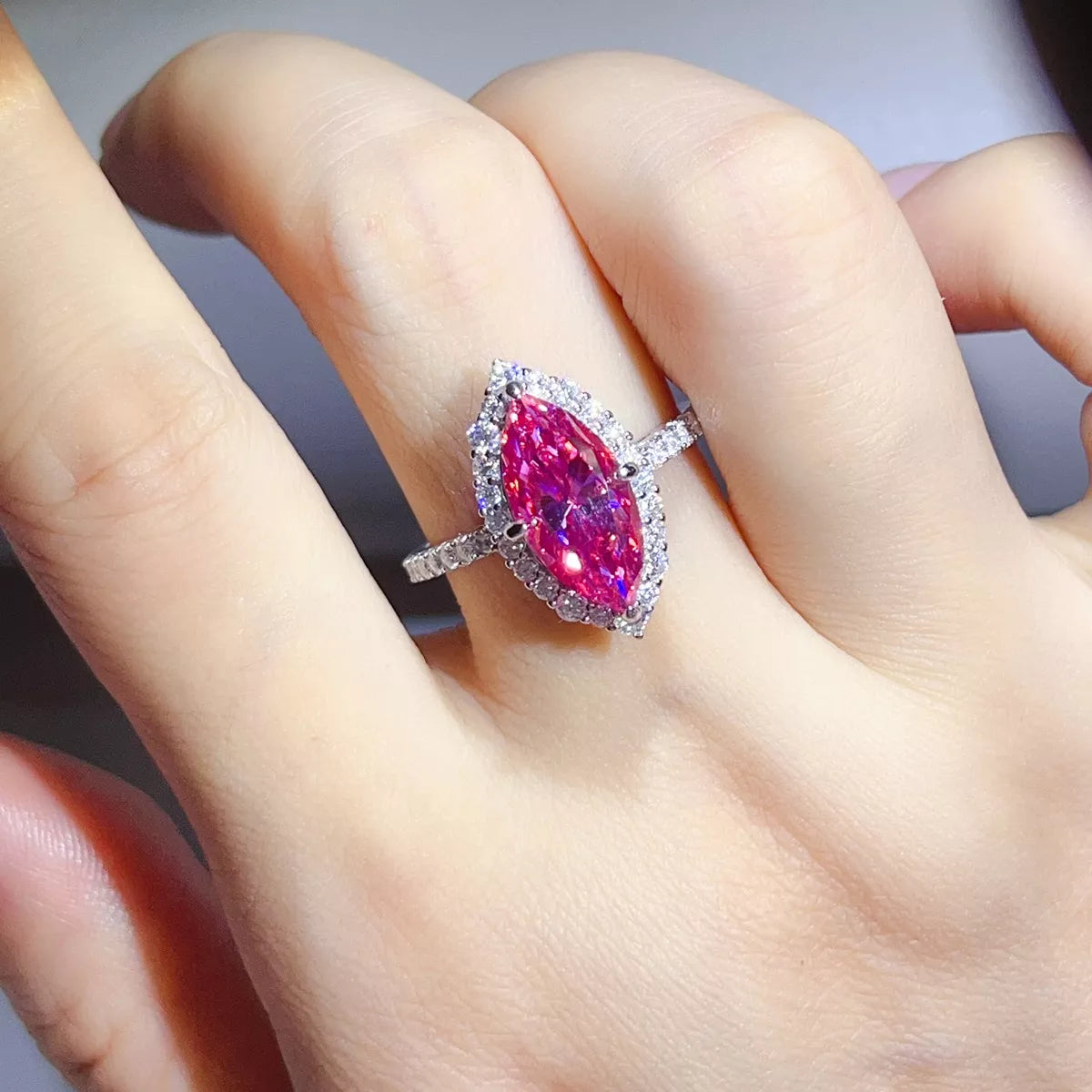 5 Carat 925 Sterling Silver Moissanite Ring