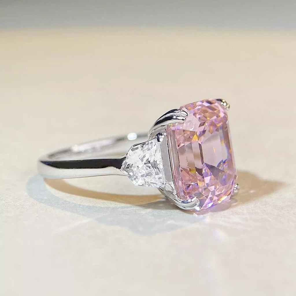 925 Sterling Silver Zircon Geometric Ring