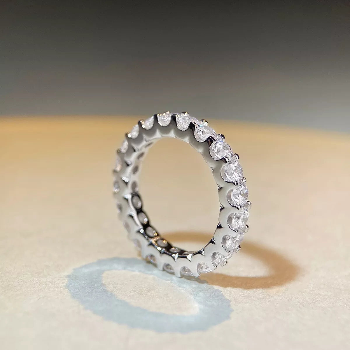 925 Sterling Silver Moissanite Ring