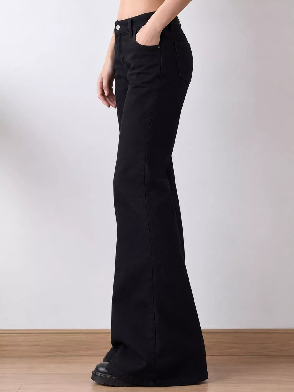 Black flare Jeans with Pockets