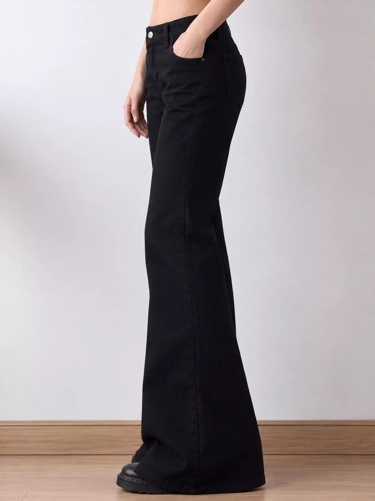 Black flare Jeans with Pockets