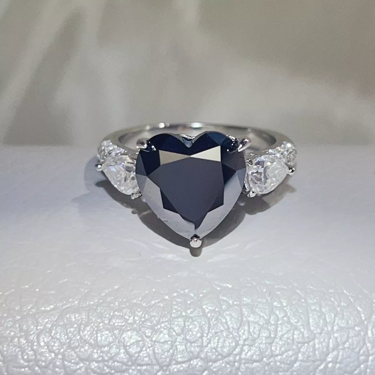 5 Carat 925 Sterling Silver Moissanite Heart Ring