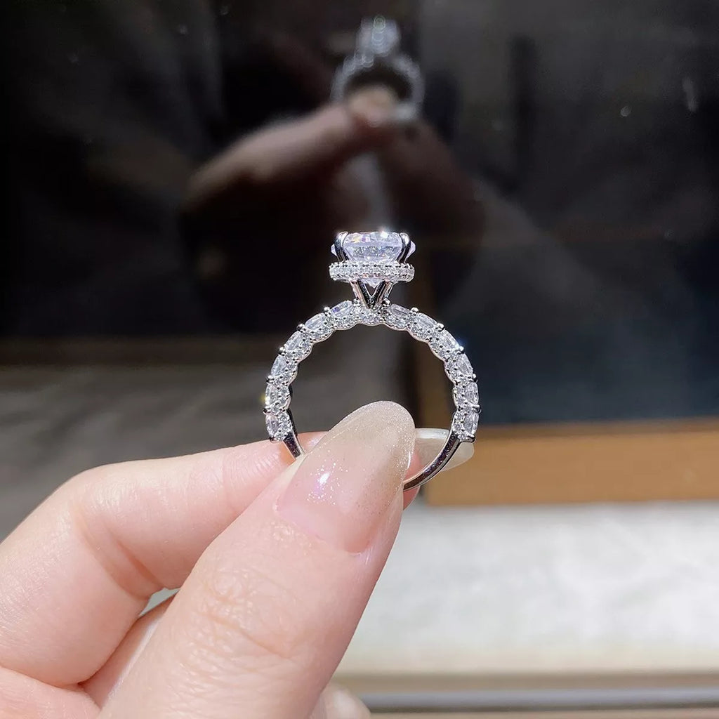 3 Carat 925 Sterling Silver Moissanite Ring