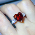 6 Carat 925 Sterling Silver Moissanite Heart Ring