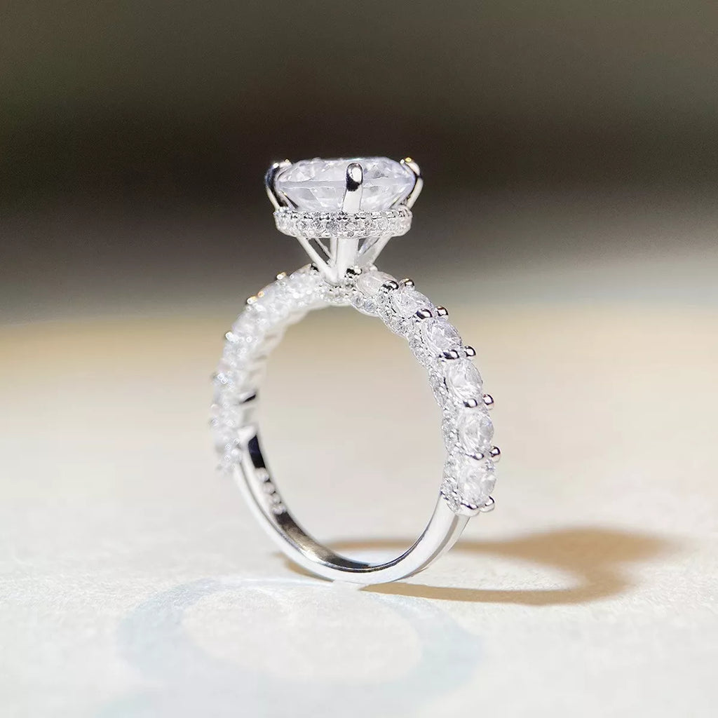 3 Carat 925 Sterling Silver Moissanite Ring