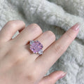 925 Sterling Silver Zircon Geometric Ring
