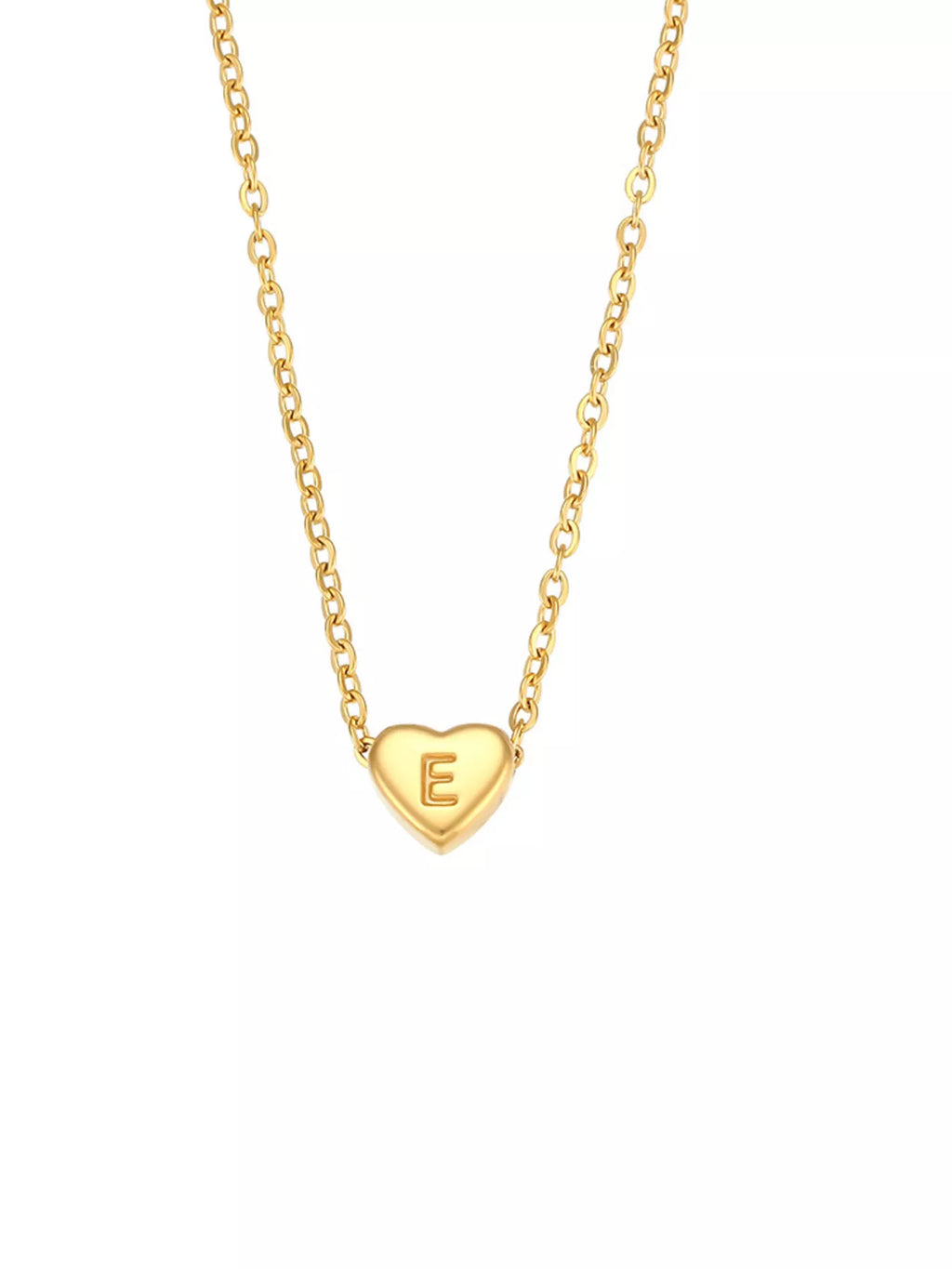 18K Gold-Plated Letter Heart Necklace
