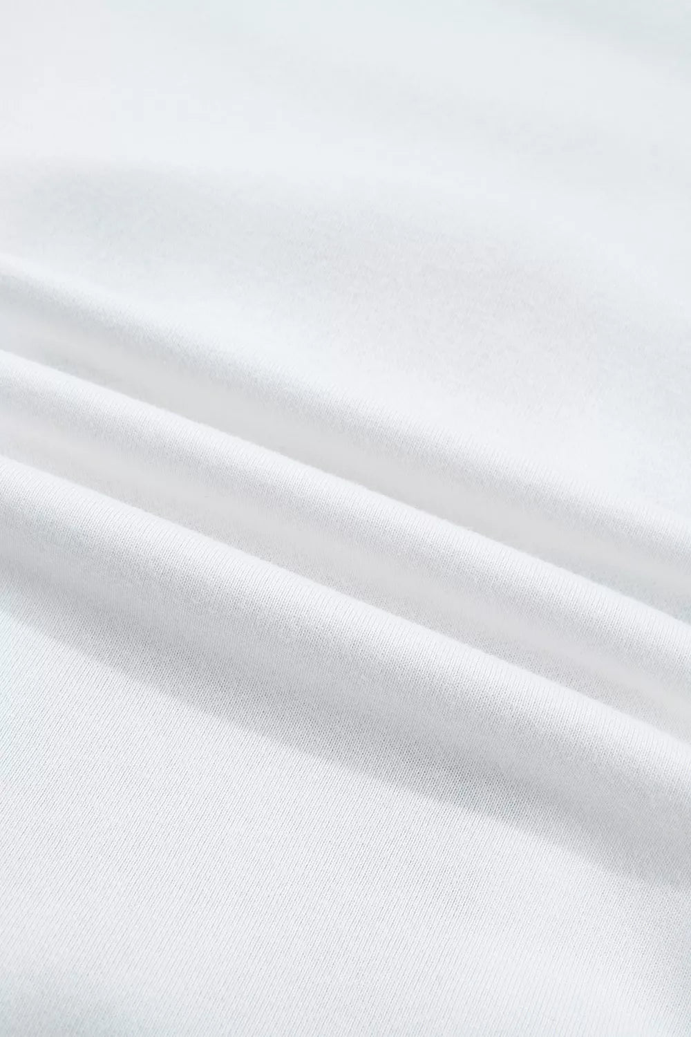 White embroidered Gingerbread Cozy Christmas Long Sleeve Round Neck Sweatshirt — detail view