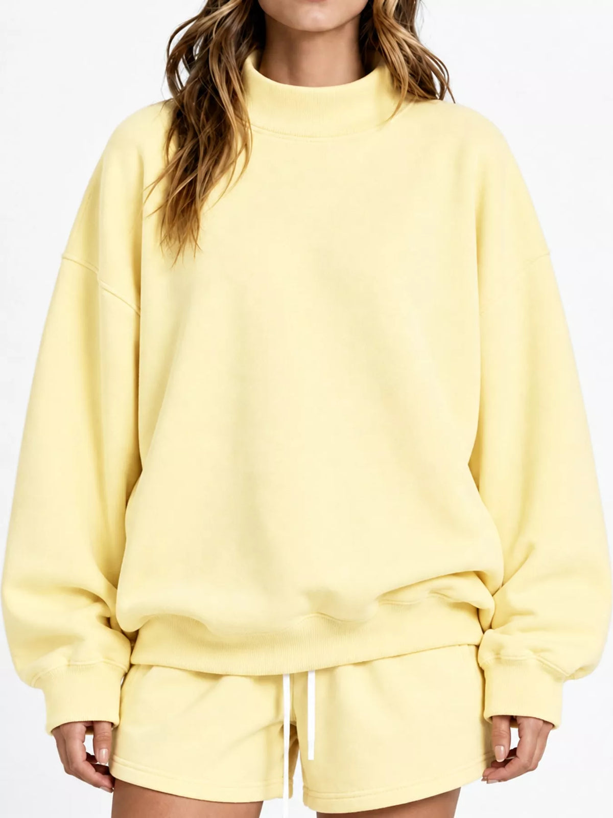 Yellow oversized Dropped Shoulder Sweatshirt