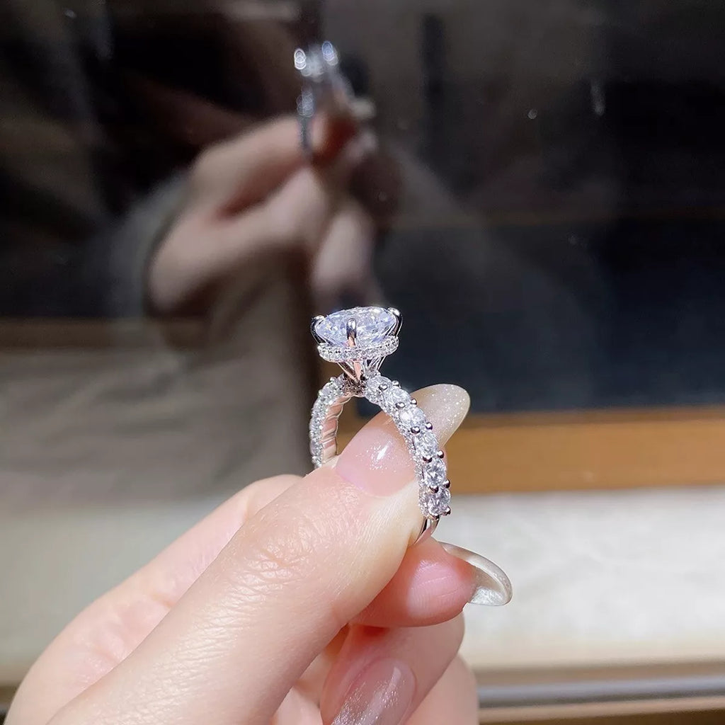3 Carat 925 Sterling Silver Moissanite Ring