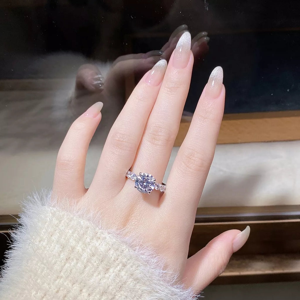 3 Carat 925 Sterling Silver Moissanite Ring