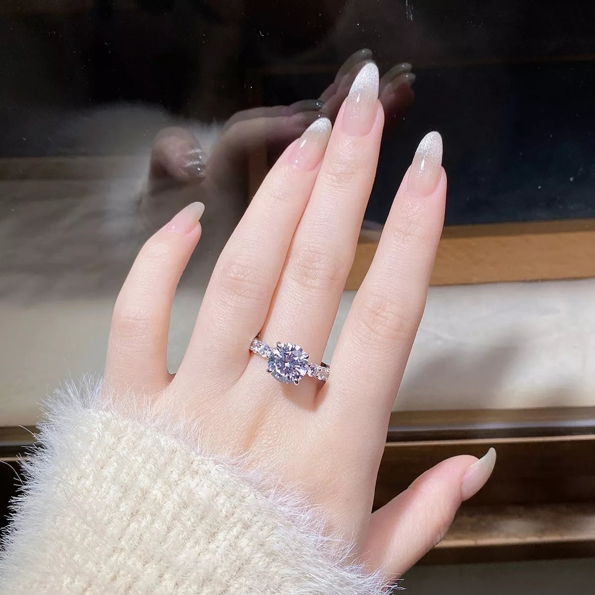 3 Carat 925 Sterling Silver Moissanite Ring
