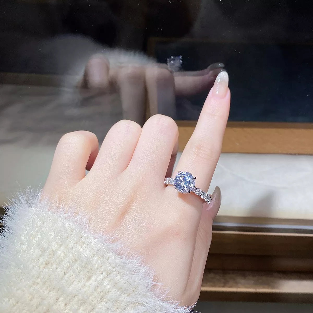 3 Carat 925 Sterling Silver Moissanite Ring