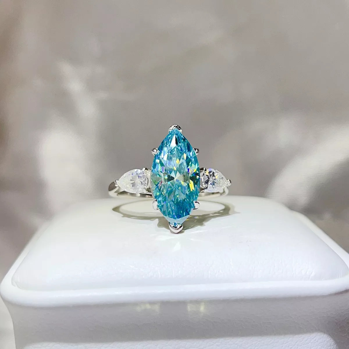 6 Carat 925 Sterling Silver Moissanite Ring