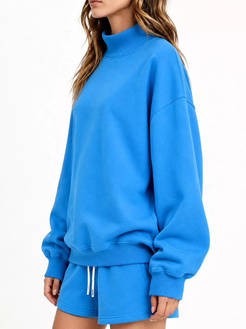 Bright blue oversized Dropped Shoulder Sweatshirt