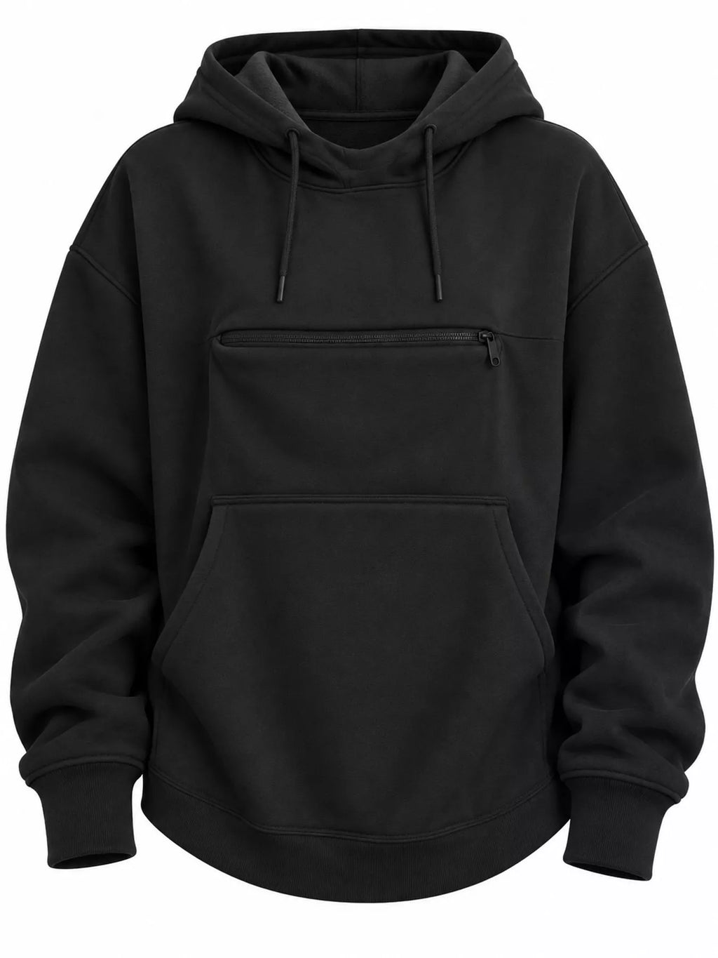 Black cat Pouch Drawstring Hoodie