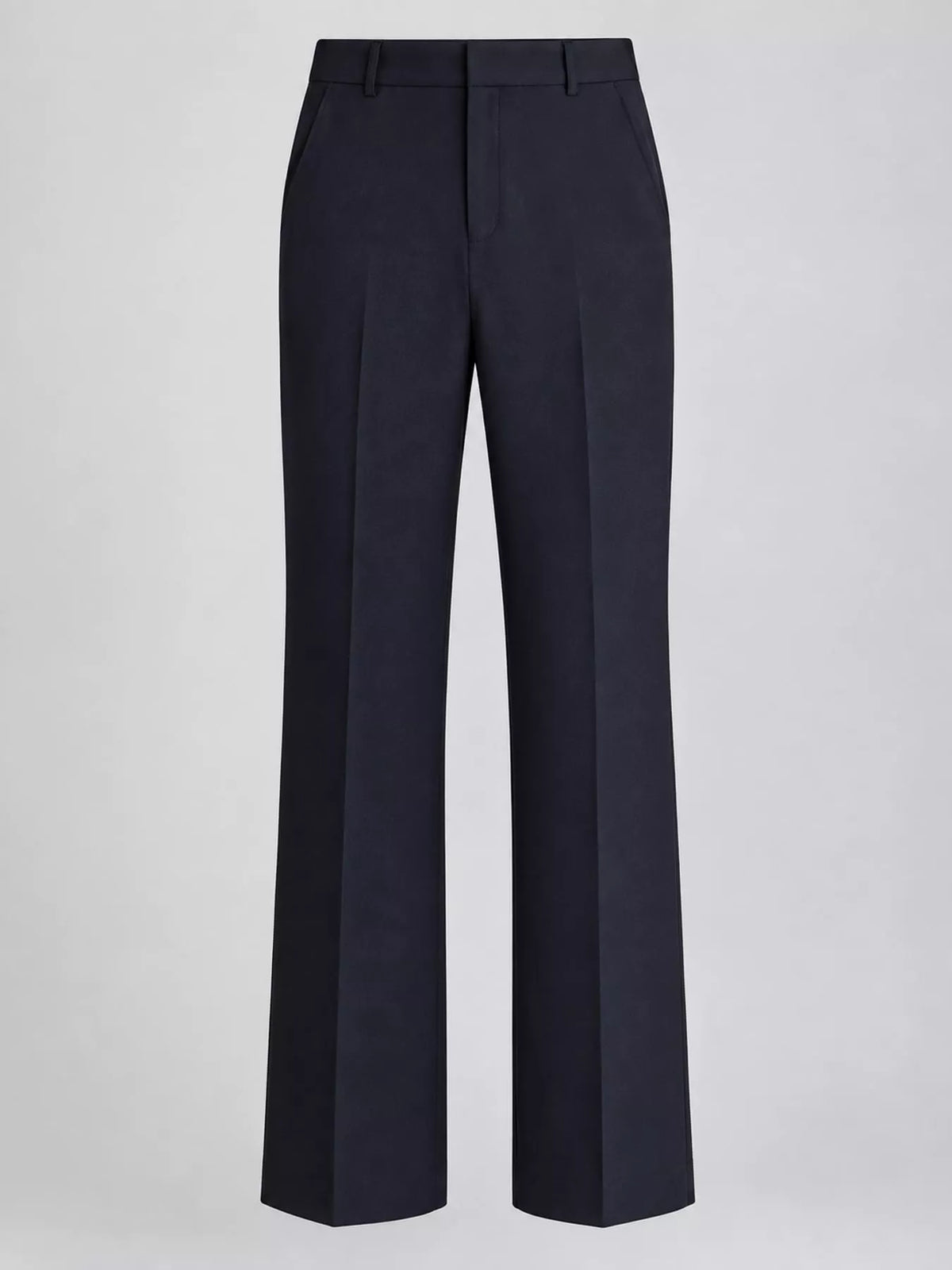 Navy high-Waisted Straight-Leg Pants — back view