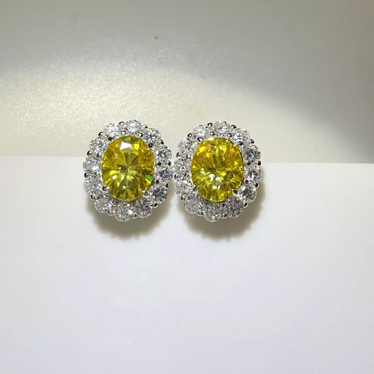 6 Carat Moissanite 925 Sterling Silver Stud Earrings