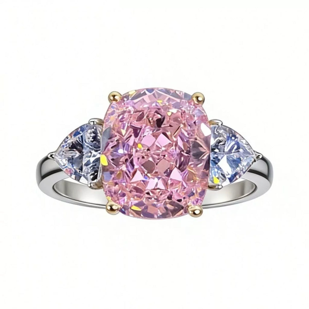 925 Sterling Silver Zircon Geometric Ring