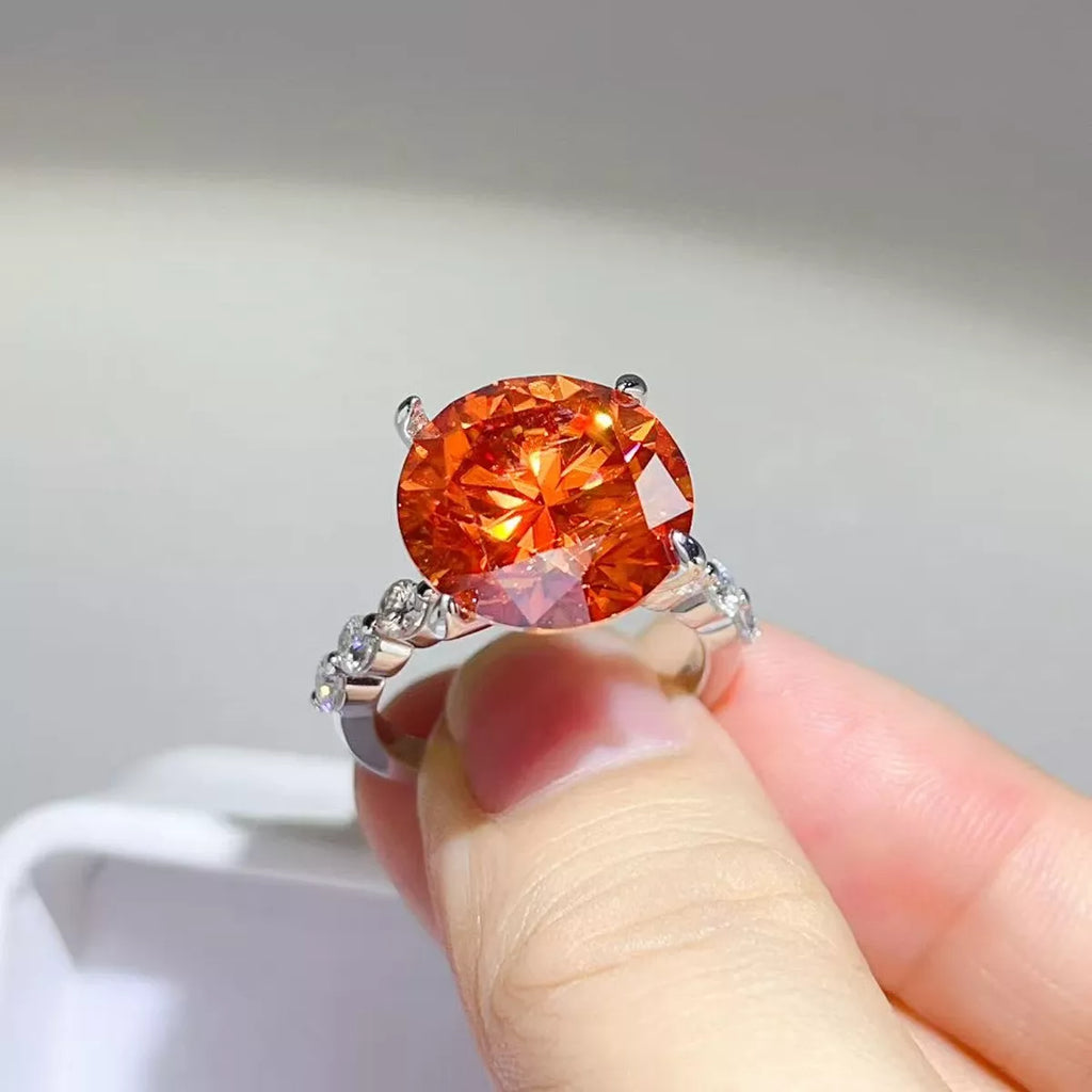 10 Carat Moissanite 925 Sterling Silver Ring