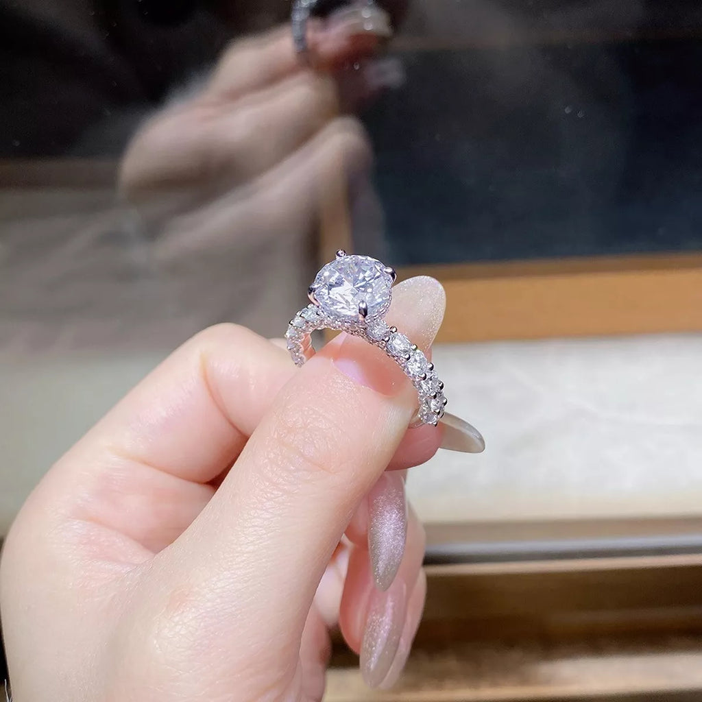 3 Carat 925 Sterling Silver Moissanite Ring