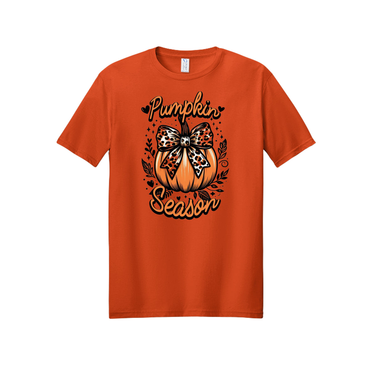Pumpkin Season Leopard Bow Graphic Tee