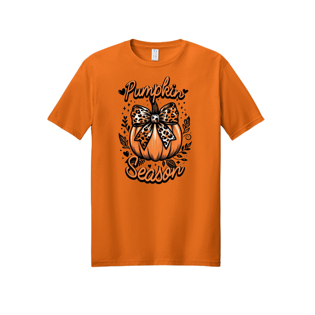 Pumpkin Season Leopard Bow Graphic Tee