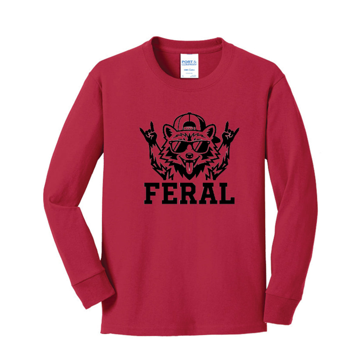 FERAL Raccoon Kids Graphic Tee