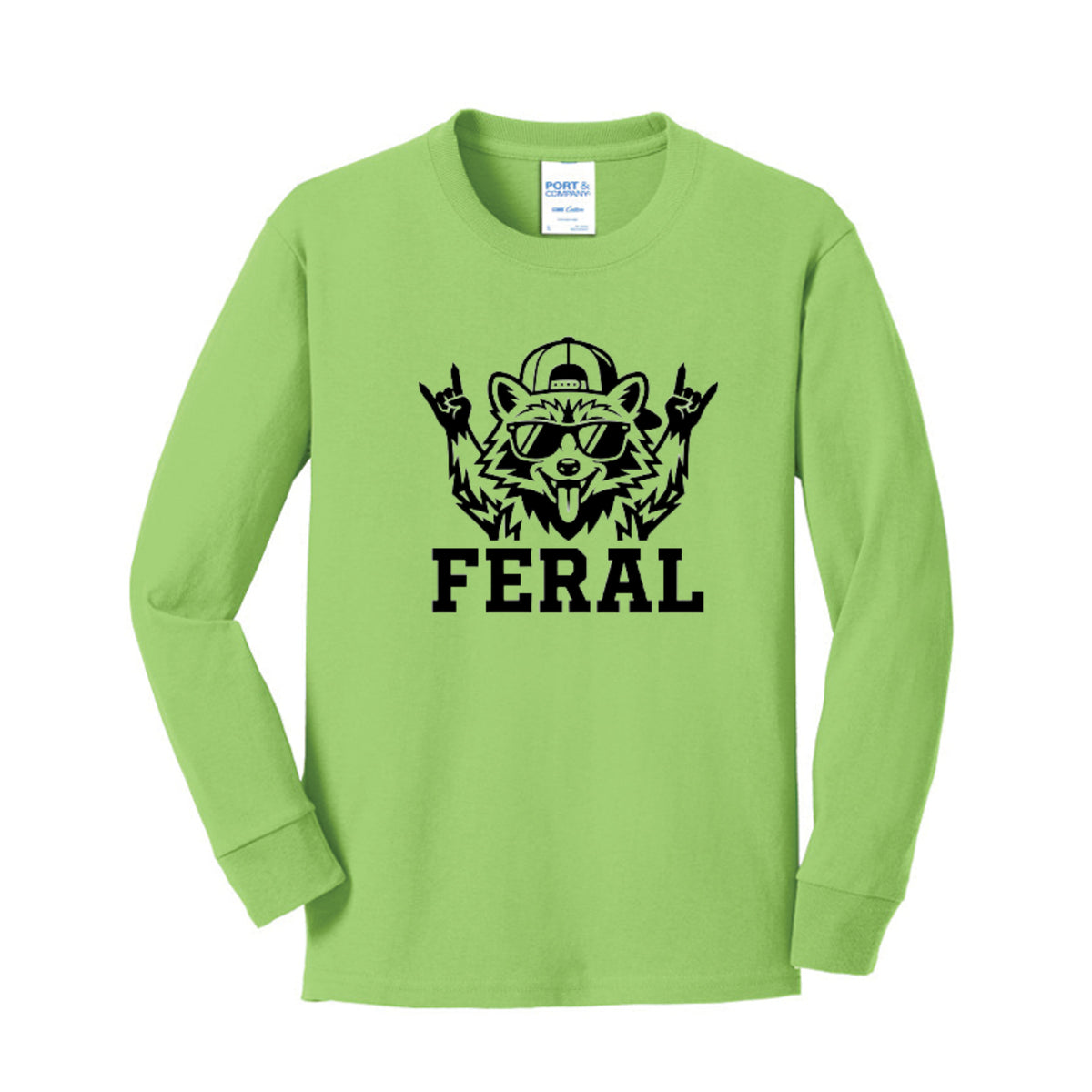 FERAL Raccoon Kids Graphic Tee