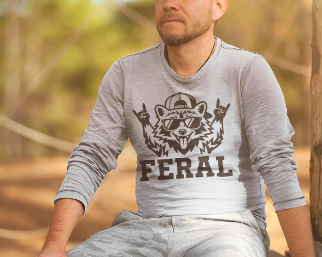 FERAL Raccoon Kids Graphic Tee