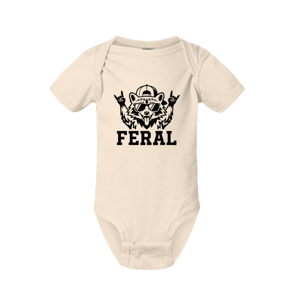 FERAL Raccoon Baby Onesie