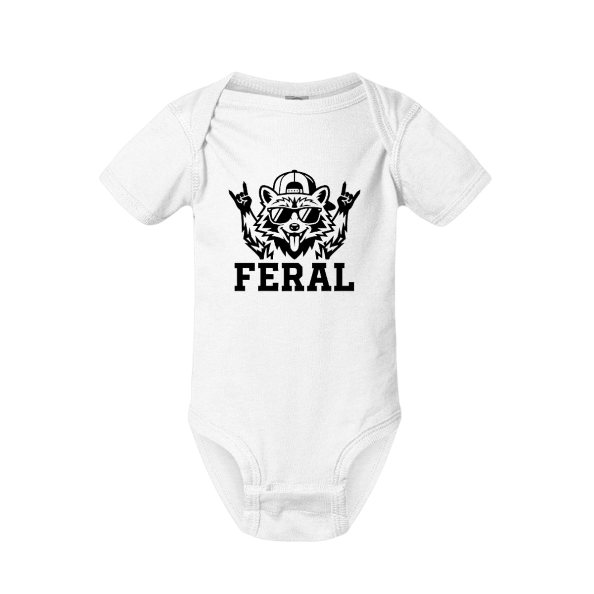 FERAL Raccoon Baby Onesie