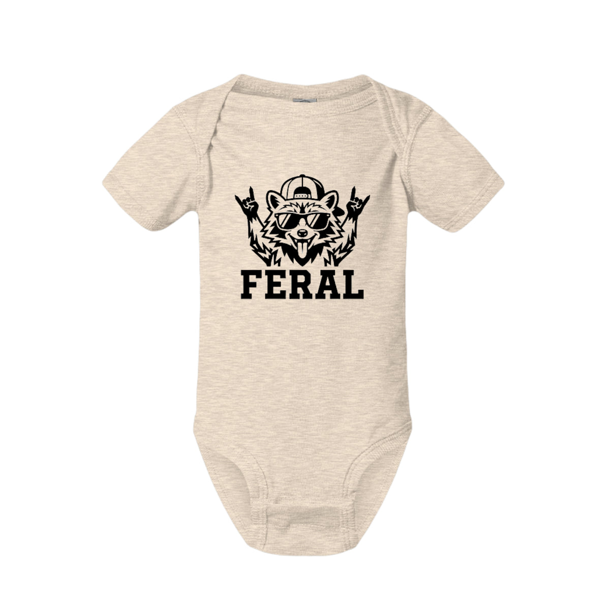 FERAL Raccoon Baby Onesie