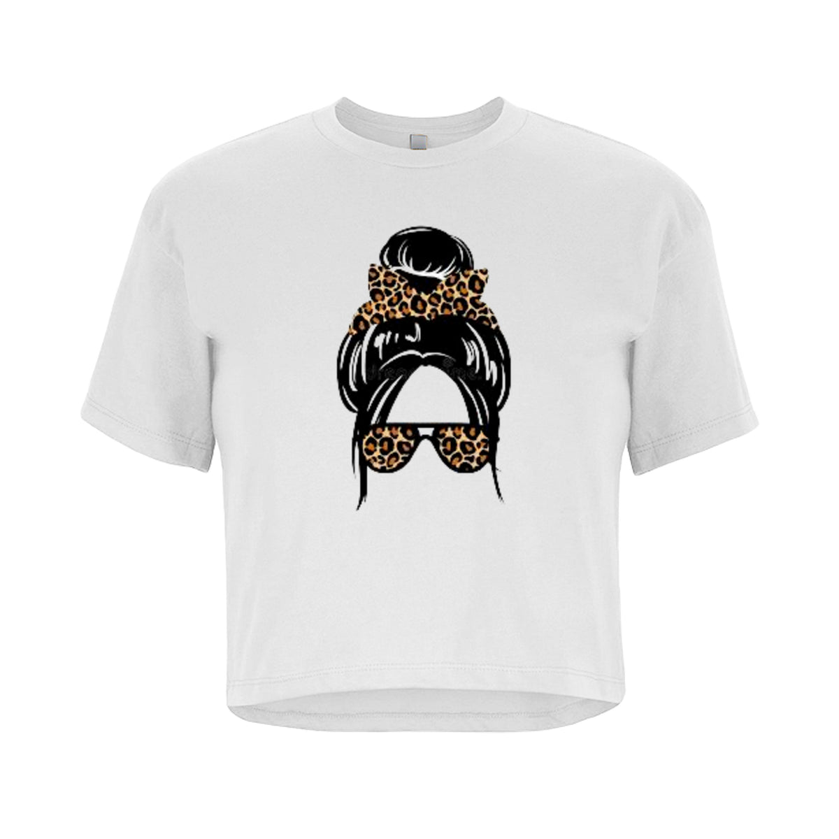 Leopard Messy Bun Graphic Tee