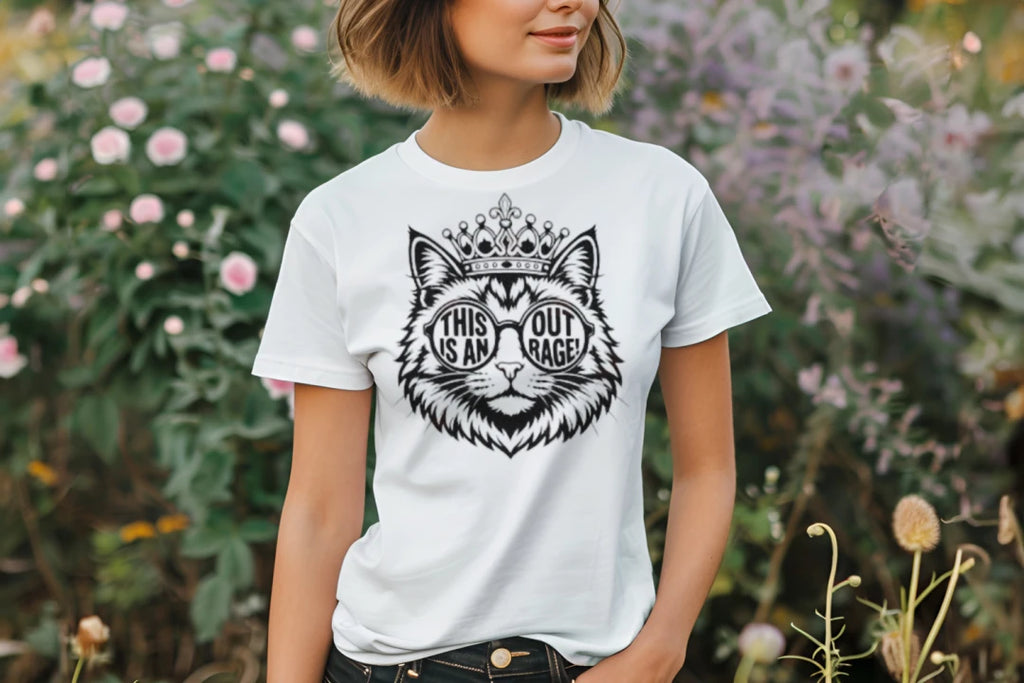 This Is an Outrage! Cat Graphic Crop Tee