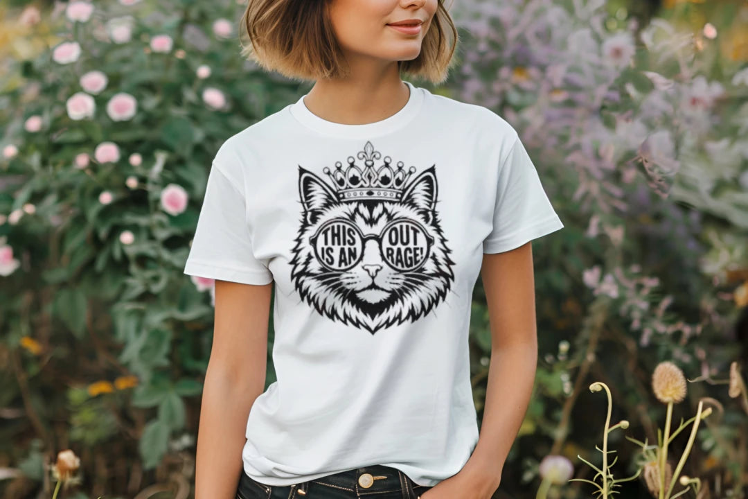 This Is an Outrage! Cat Graphic Crop Tee