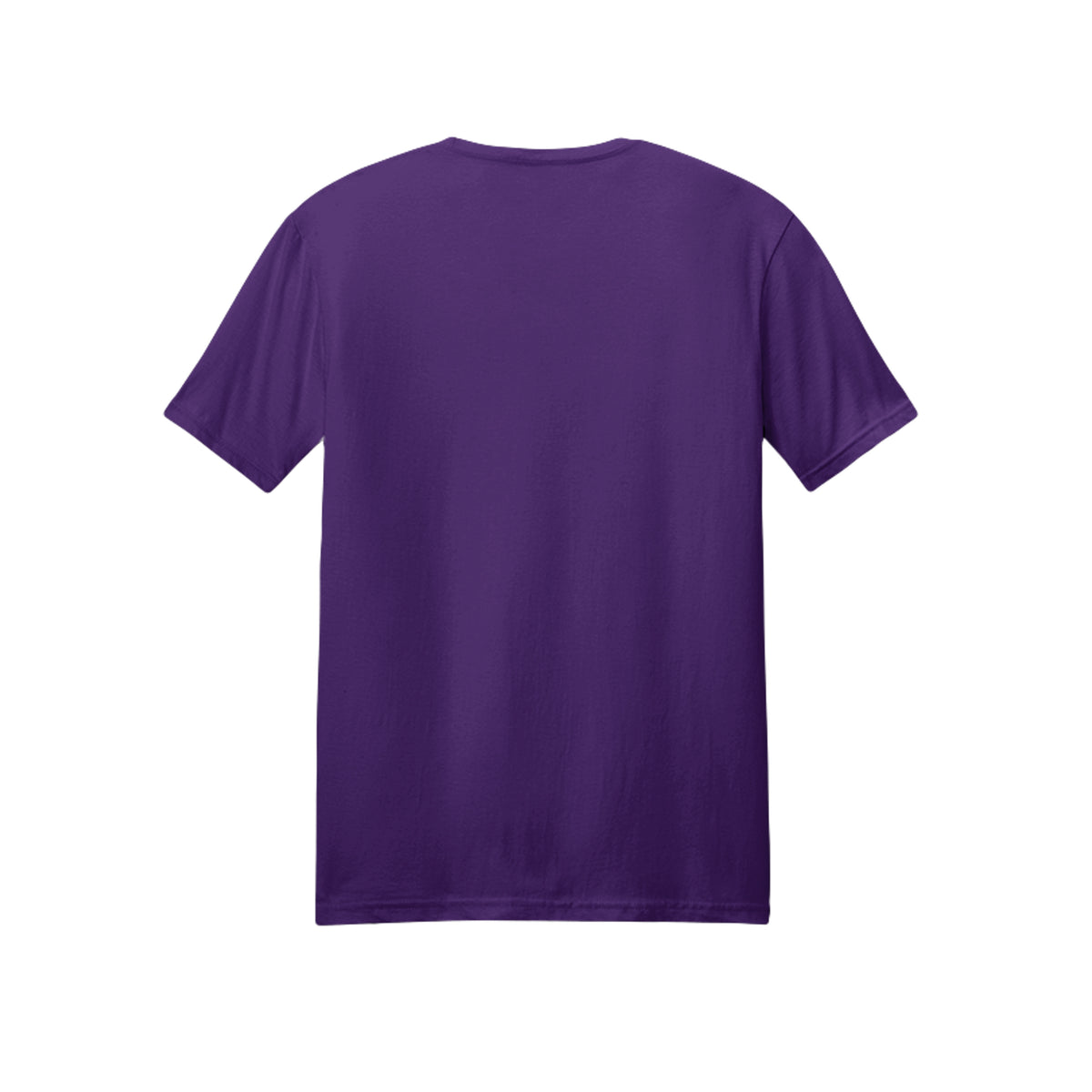 Back view of the purple short-sleeve T-shirt for Game Day Football, with no back print.