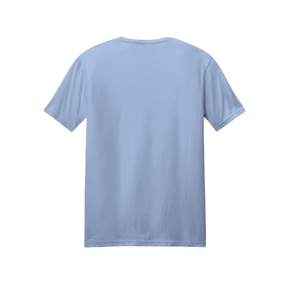 Back view of the light blue short-sleeve T-shirt for Game Day Football, with no back print.
