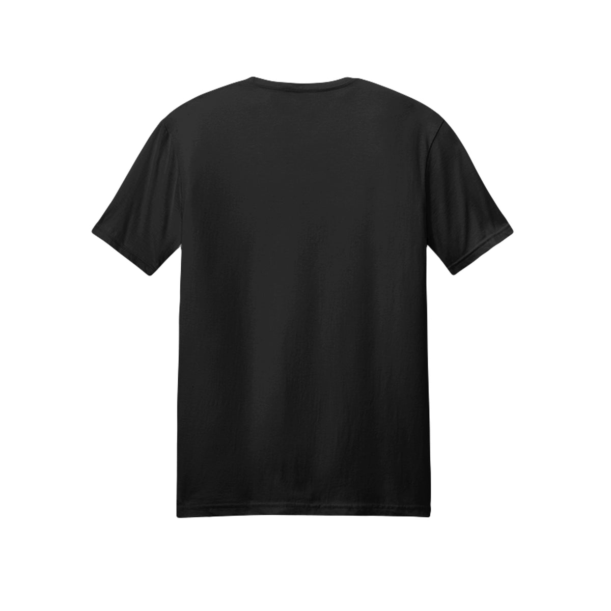 Back view of the black short-sleeve T-shirt for Game Day Football, with no back print.