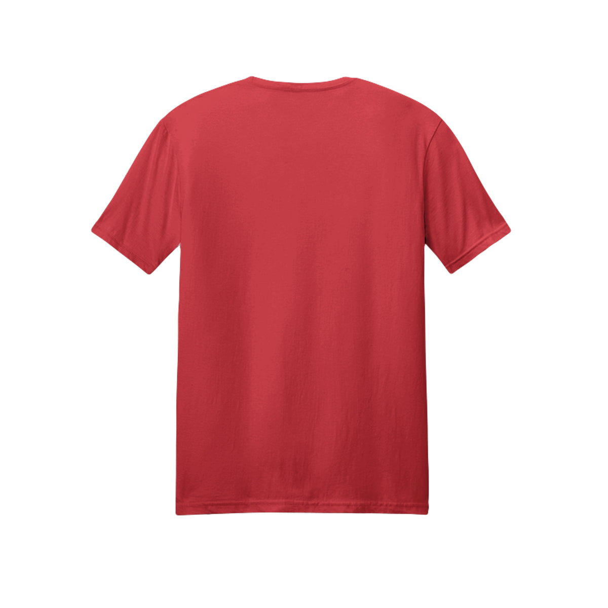 Back view of the red short-sleeve T-shirt for Game Day Football, with no back print.