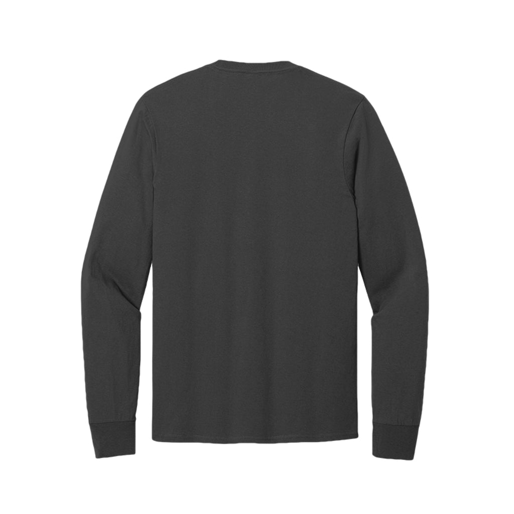 Back view of the black long-sleeve T-shirt for Game Day Football, with no back print.