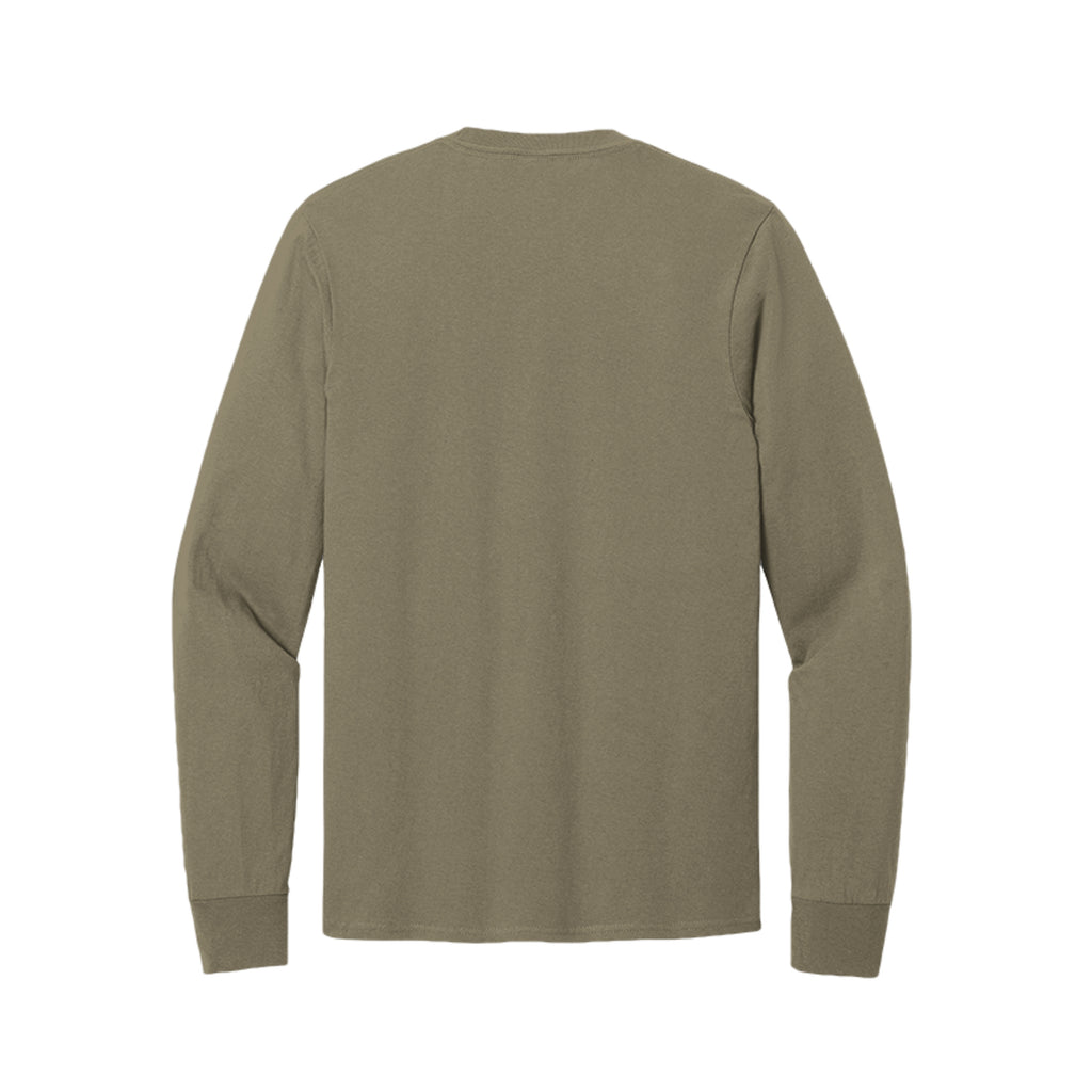 Back view of the olive long-sleeve T-shirt for Game Day Football, with no back print.