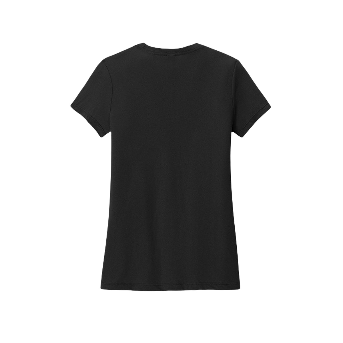 Back view of the black fitted short-sleeve T-shirt for Game Day Football, with no back print.