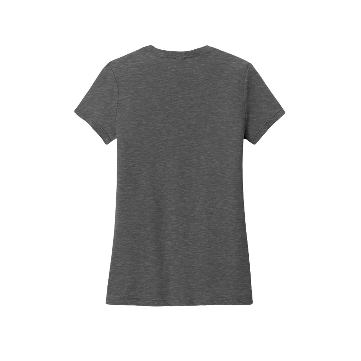 Back view of the gray fitted short-sleeve T-shirt for Game Day Football, with no back print.