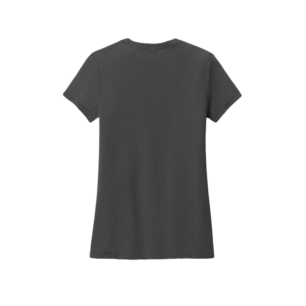 Back view of the gray fitted short-sleeve T-shirt for Game Day Football, with no back print.