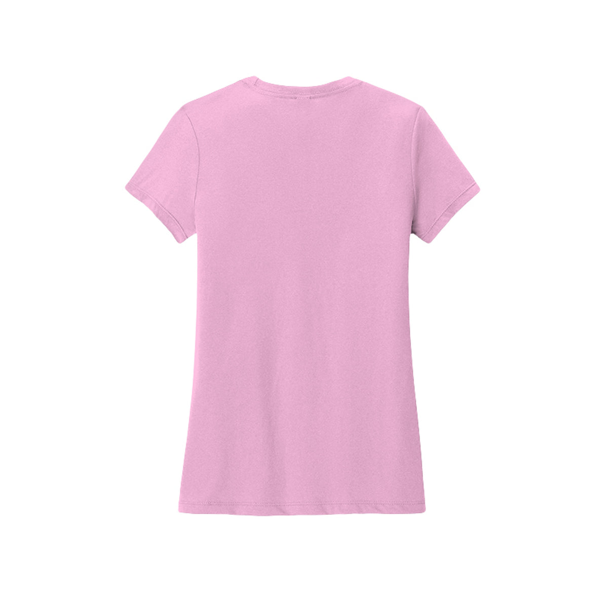 Back view of the light pink fitted short-sleeve T-shirt for Game Day Football, with no back print.