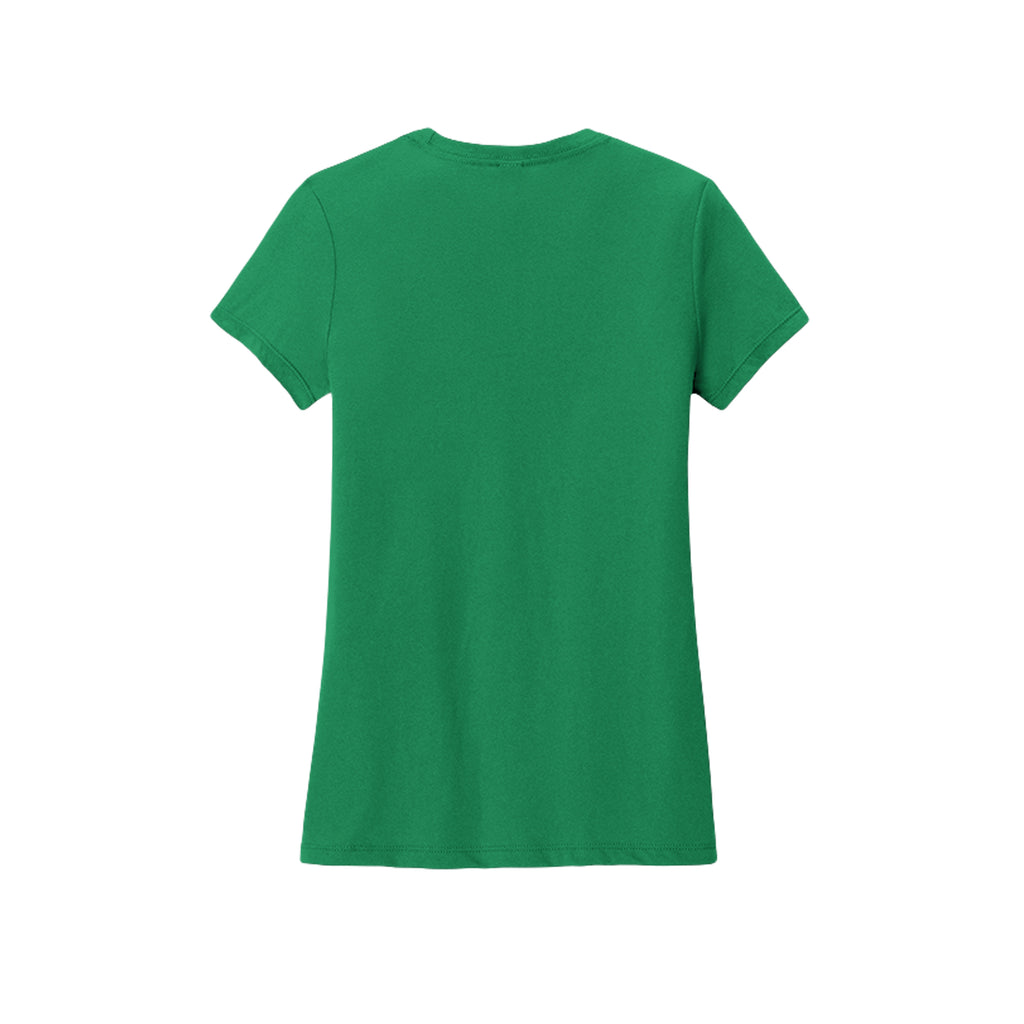 Back view of the green fitted short-sleeve T-shirt for Game Day Football, with no back print.