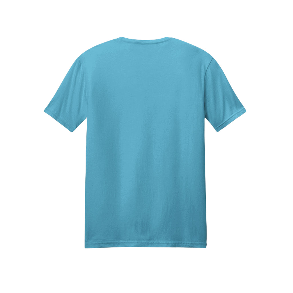 Back view of the blue short-sleeve T-shirt for Touchdown Game Day Fall, with no back print.