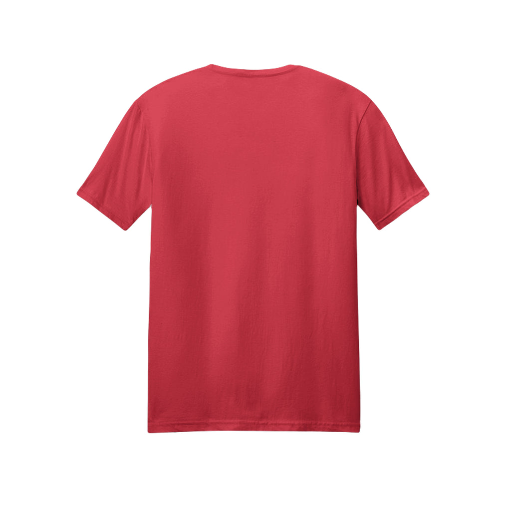 Back view of the red short-sleeve T-shirt for Touchdown Game Day Fall, with no back print.