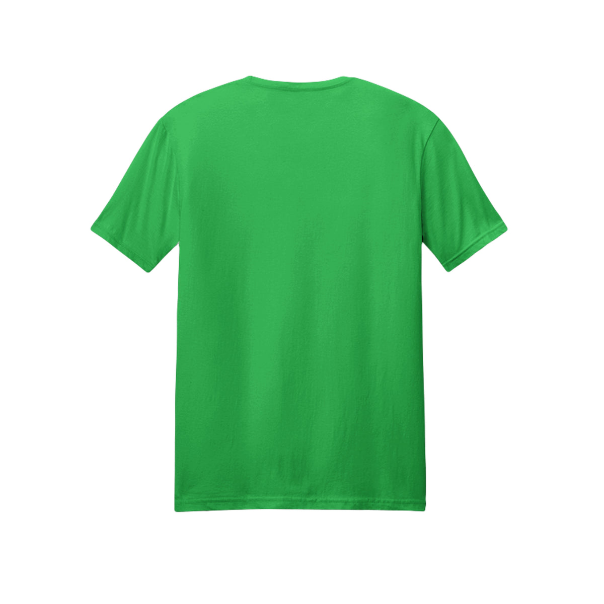 Back view of the green short-sleeve T-shirt for Touchdown Game Day Fall, with no back print.